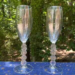 Y2K champagne glasses, perfect condition
